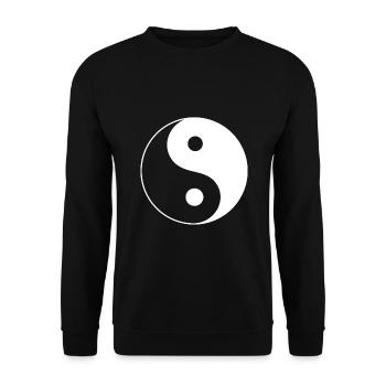 Yin Yang - Unisex Sweatshirt - black - Front - Alina (178cm) & Michal (187cm)