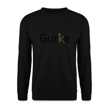 Gurken-Motiv - Unisex Pullover - Schwarz - Vorne - Alina (178cm) & Michal (187cm)
