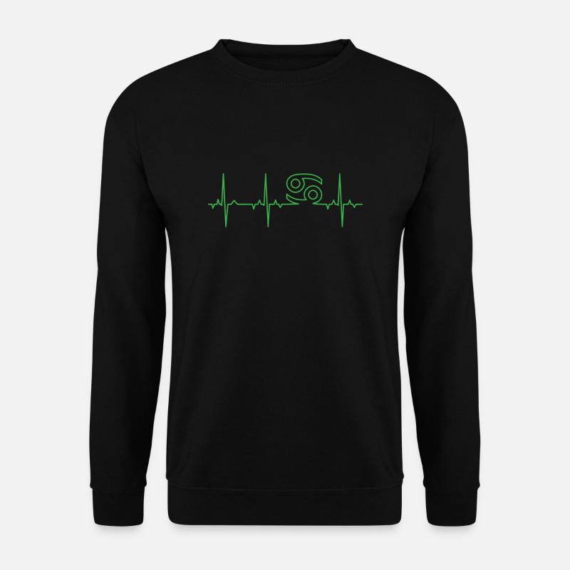 EKG Sternzeichen - Krebs - Unisex Pullover - Schwarz