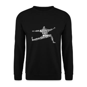Goalkeeper Nope soccer handball - Unisex Sweatshirt - black - Front - Alina (178cm) & Michal (187cm)