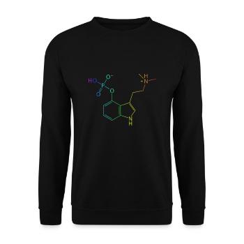 Psilocybine Molécule Chimie Champignons Magiques Champignon Psy - Sweat-shirt Unisexe - noir - Devant - Alina (178cm) & Michal (187cm)