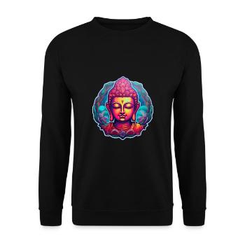 BuddhaBliss - Unisex Sweatshirt - black - Front - Alina (178cm) & Michal (187cm)