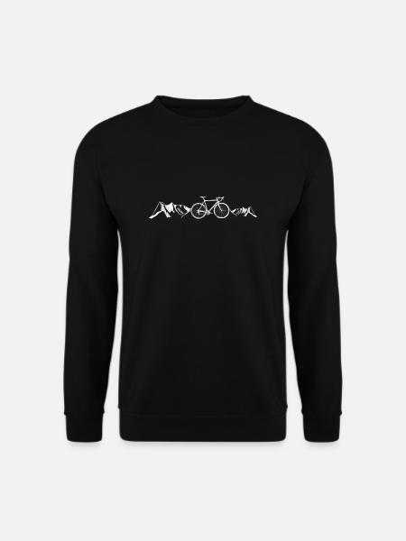 Road bike gift racing cyclist shirt cycling race - Unisex Sweatshirt - black