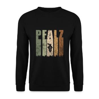 Pfalz Pfälzer Pfälzerin Weintraube Wein Geschenk - Unisex Pullover - Schwarz - Vorne - Alina (178cm) & Michal (187cm)
