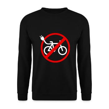 No e-bike bike - Unisex Sweatshirt - black - Front - Alina (178cm) & Michal (187cm)