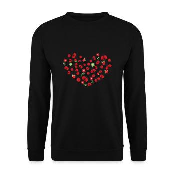 UN CŒUR POUR LES INSECTES - Sweat-shirt Unisexe - noir - Devant - Alina (178cm) & Michal (187cm)