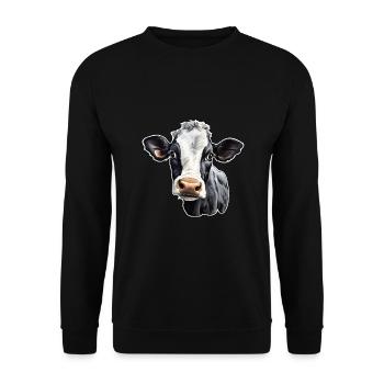 Kuhkopf - Unisex Pullover - Schwarz - Vorne - Alina (178cm) & Michal (187cm)