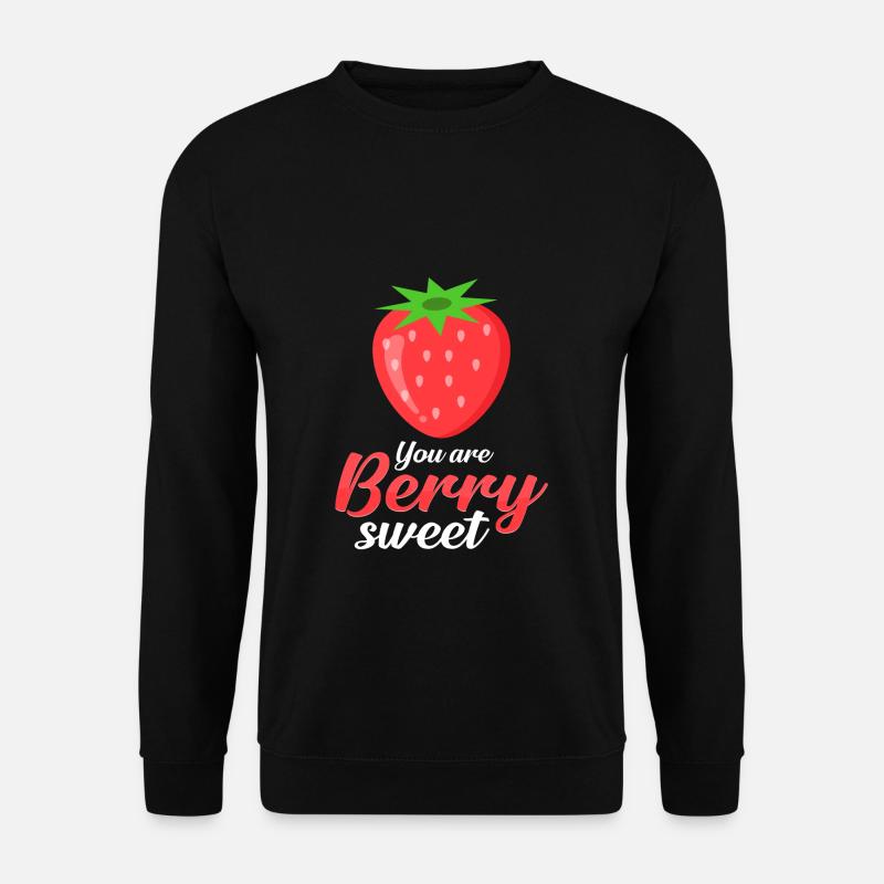 Erdbeere - Unisex Pullover - Schwarz