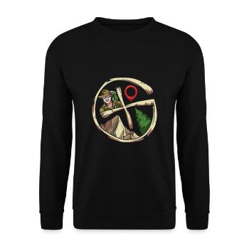 Geocaching - Unisex Pullover - Schwarz - Vorne - Alina (178cm) & Michal (187cm)