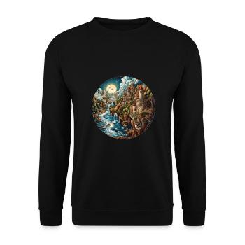 Rêve subconscient - Sweat-shirt Unisexe - noir - Devant - Alina (178cm) & Michal (187cm)