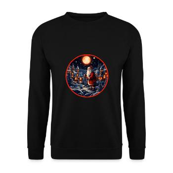Santa Claus - Unisex Sweatshirt - black - Front - Alina (178cm) & Michal (187cm)