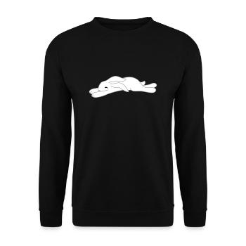 fatigué lapin - Sweat-shirt Unisexe - noir - Devant - Alina (178cm) & Michal (187cm)