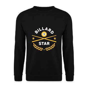 Billiard star (billiard cues, billiard ball, stars) - Unisex Sweatshirt - black - Front - Alina (178cm) & Michal (187cm)