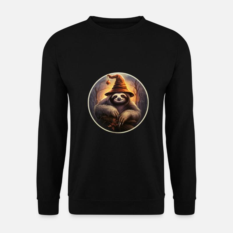 Halloween Faultier - Unisex Pullover - Schwarz