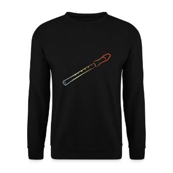 Croquis de flûte vintage - Sweat-shirt Unisexe - noir - Devant - Alina (178cm) & Michal (187cm)