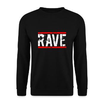 Rave Techno - Unisex Pullover - Schwarz - Vorne - Alina (178cm) & Michal (187cm)
