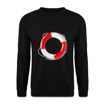Life ring boat - Unisex Sweatshirt - black - Front - Alina (178cm) & Michal (187cm)