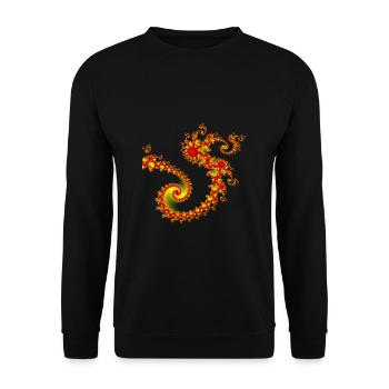 Mandelbrot 4 - Sweat-shirt Unisexe - noir - Devant - Alina (178cm) & Michal (187cm)