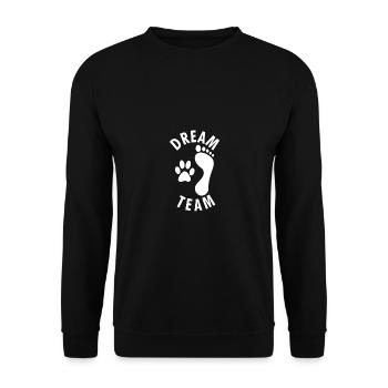 Dream Team chien cadeau idée - 1 W - Sweat-shirt Unisexe - noir - Devant - Alina (178cm) & Michal (187cm)