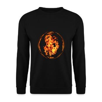 Feu Boule de verre - Sweat-shirt Unisexe - noir - Devant - Alina (178cm) & Michal (187cm)