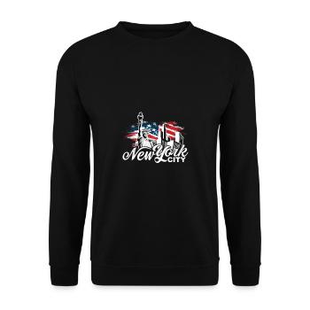 New York - Unisex Sweatshirt - black - Front - Alina (178cm) & Michal (187cm)