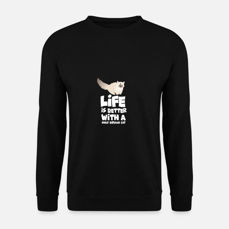 Saint Chat de Birmanie - Sweat-shirt Unisexe - noir