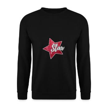 star - Sweat-shirt Unisexe - noir - Devant - Alina (178cm) & Michal (187cm)
