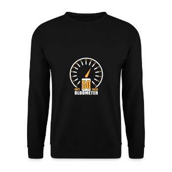 Oldometer, age indicator - Unisex Sweatshirt - black - Front - Alina (178cm) & Michal (187cm)