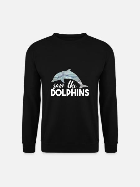 Save the dolfins - Unisex Pullover - Schwarz