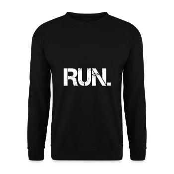 run - Unisex Sweatshirt - black - Front - Alina (178cm) & Michal (187cm)