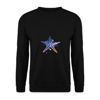 Seestern - Unisex Pullover - Schwarz - Vorne - Alina (178cm) & Michal (187cm)