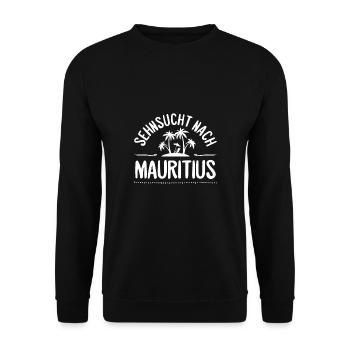 Sehnsucht nach Mauritius Insel Liebe Geschenk - Unisex Pullover - Schwarz - Vorne - Alina (178cm) & Michal (187cm)