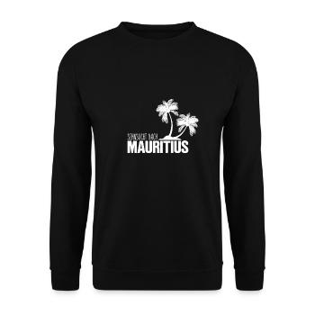 Sehnsucht nach Mauritius Insel Liebe Geschenk - Unisex Pullover - Schwarz - Vorne - Alina (178cm) & Michal (187cm)