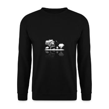 Natur - Unisex Pullover - Schwarz - Vorne - Alina (178cm) & Michal (187cm)