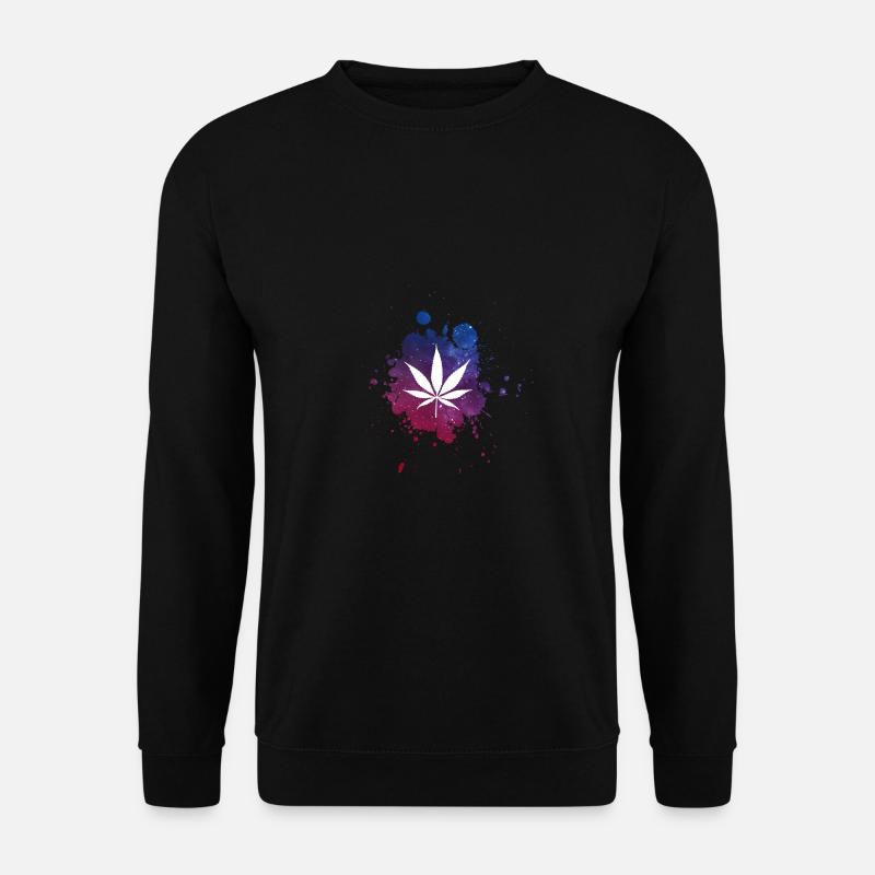 cannabis leaf - Unisex Sweatshirt - black