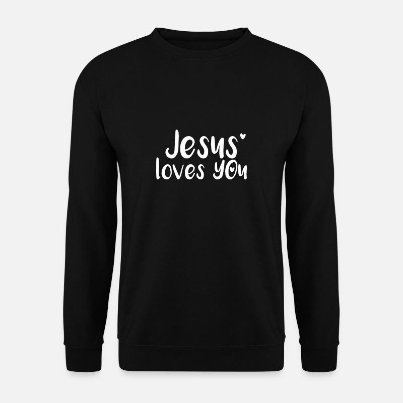 jesus liebt dich - Unisex Pullover - Schwarz