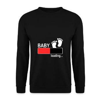 Pregnant mother women baby son daughter - Unisex Sweatshirt - black - Front - Alina (178cm) & Michal (187cm)