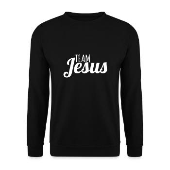 L’équipe jésus - Sweat-shirt Unisexe - noir - Devant - Alina (178cm) & Michal (187cm)