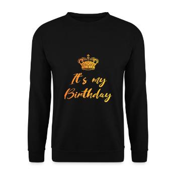 It's my birthday - Unisex Sweatshirt - black - Front - Alina (178cm) & Michal (187cm)