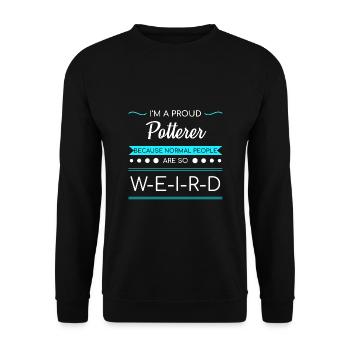Pottery pottery craft clay clay gift - Unisex Sweatshirt - black - Front - Alina (178cm) & Michal (187cm)
