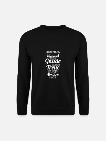 Bibelvers psalm 57 11 Gnade - Unisex Pullover - Schwarz