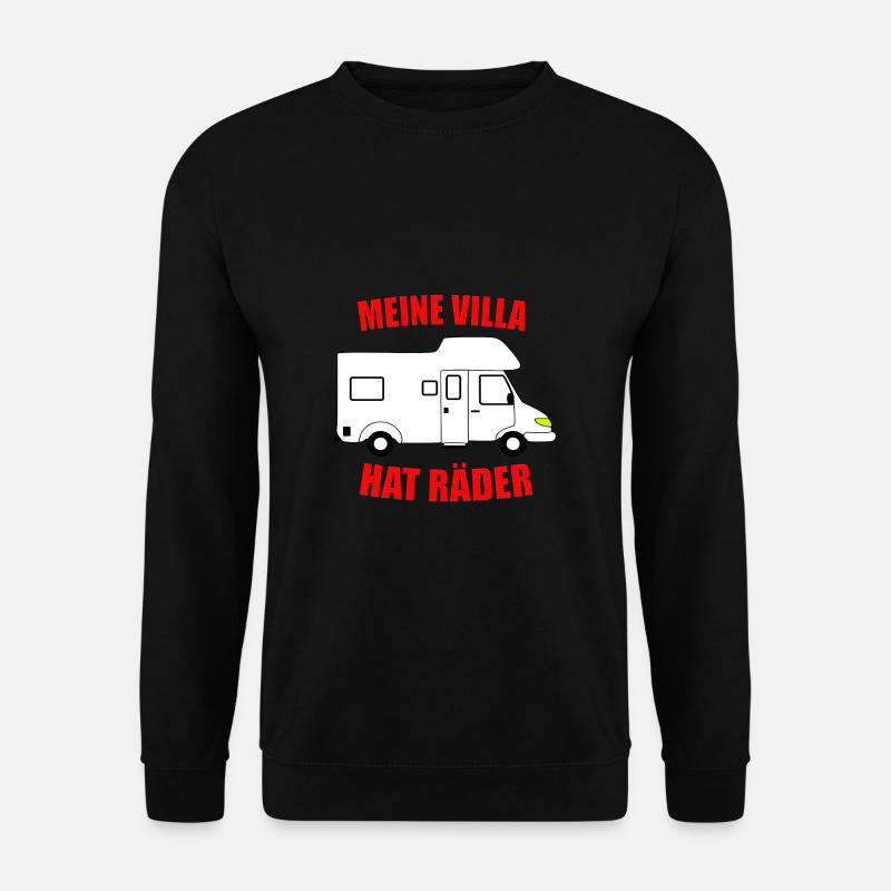 Meine Villa hat Räder Wohnwagen Camping Campingpl - Unisex Pullover - Schwarz