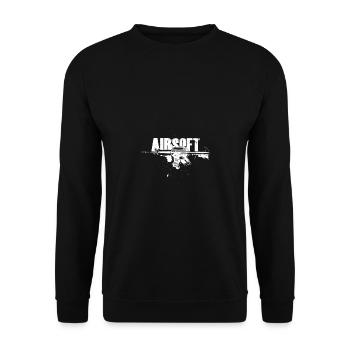 Airsoft - Unisex Sweatshirt - black - Front - Alina (178cm) & Michal (187cm)