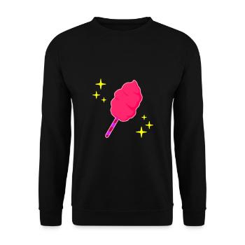 Cotton candy, pink - Unisex Sweatshirt - black - Front - Alina (178cm) & Michal (187cm)