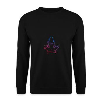 Yoga - Unisex Sweatshirt - black - Front - Alina (178cm) & Michal (187cm)