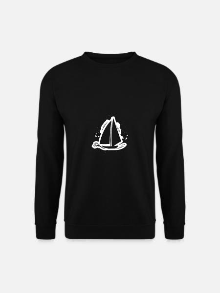 Segelboot - Unisex Pullover - Schwarz