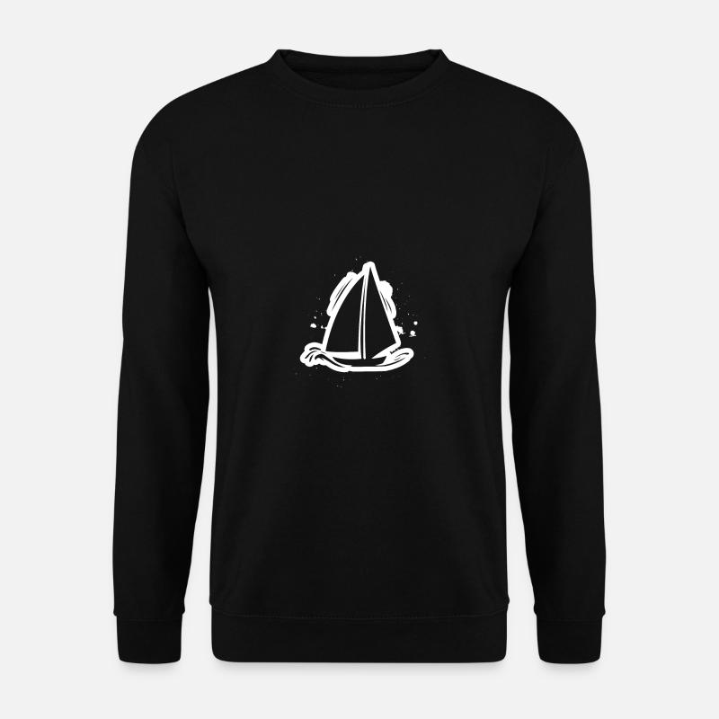 Segelboot - Unisex Pullover - Schwarz