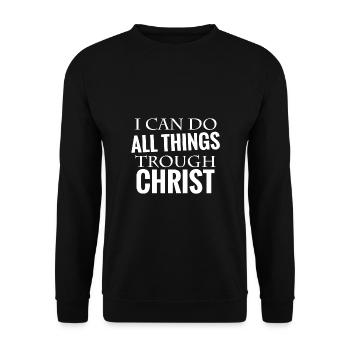 Bible verset Christ - Sweat-shirt Unisexe - noir - Devant - Alina (178cm) & Michal (187cm)