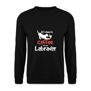 Labrador - Unisex Pullover - Schwarz - Vorne - Alina (178cm) & Michal (187cm)