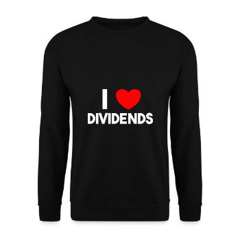 I love dividends - Unisex Sweatshirt - black - Front - Alina (178cm) & Michal (187cm)